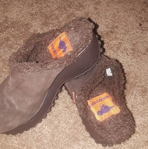 Rocket Door Brown Platform Clog shoes